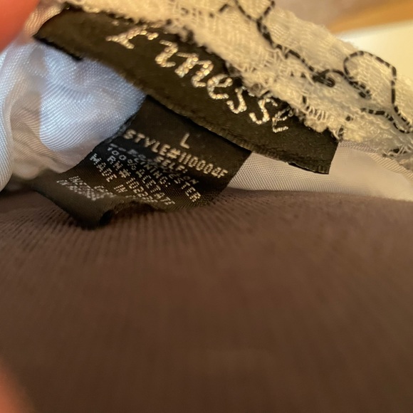 Finesse White and Black Lace Cocktail Dress with Bow Ribbon Detail - Picture 3 of 3